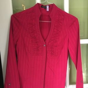 Tuxedo style shirt Express Design size Small red